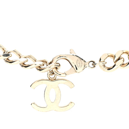 Chanel Metal Enamel Chain CC Choker Gold Black 4 of 5