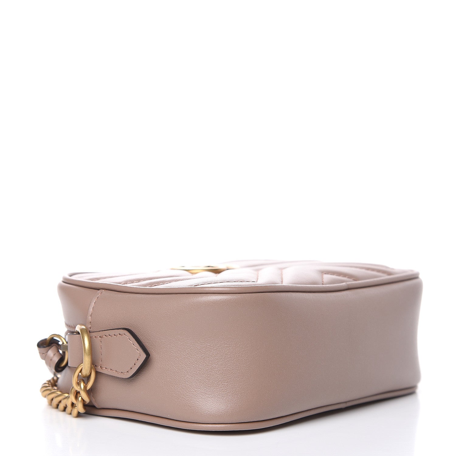 Gucci Calfskin Matelasse Mini GG Marmont Chain Shoulder Bag Porcelain Rose 4 of 9