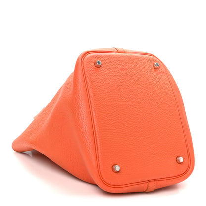 Hermes Taurillon Clemence Picotin Lock 22 MM Orange 4 of 10