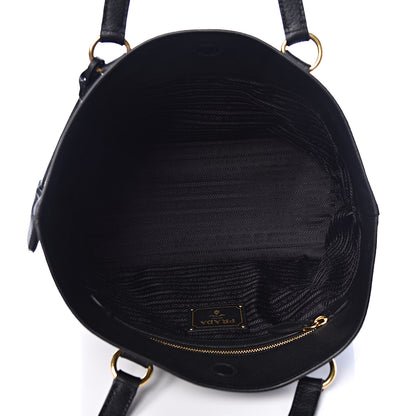 Prada Vitello Phenix Embossed Logo Tote Black 5 of 10