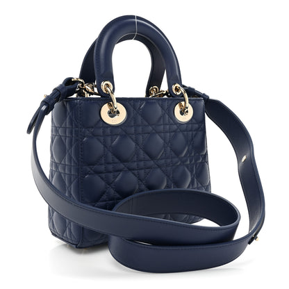 Christian Dior Lambskin Cannage Small My ABCDior Lady Dior Royal Blue 3 of 9