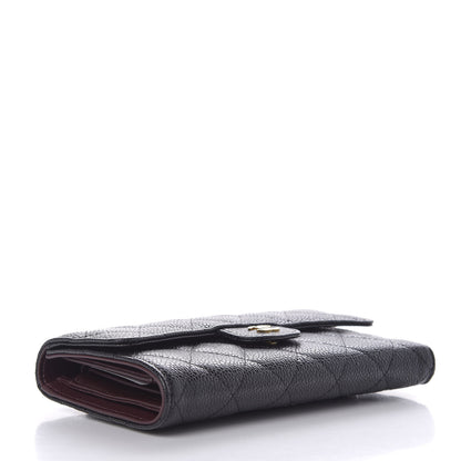 Chanel Caviar Quilted Long Flap Wallet Black 4 of 10