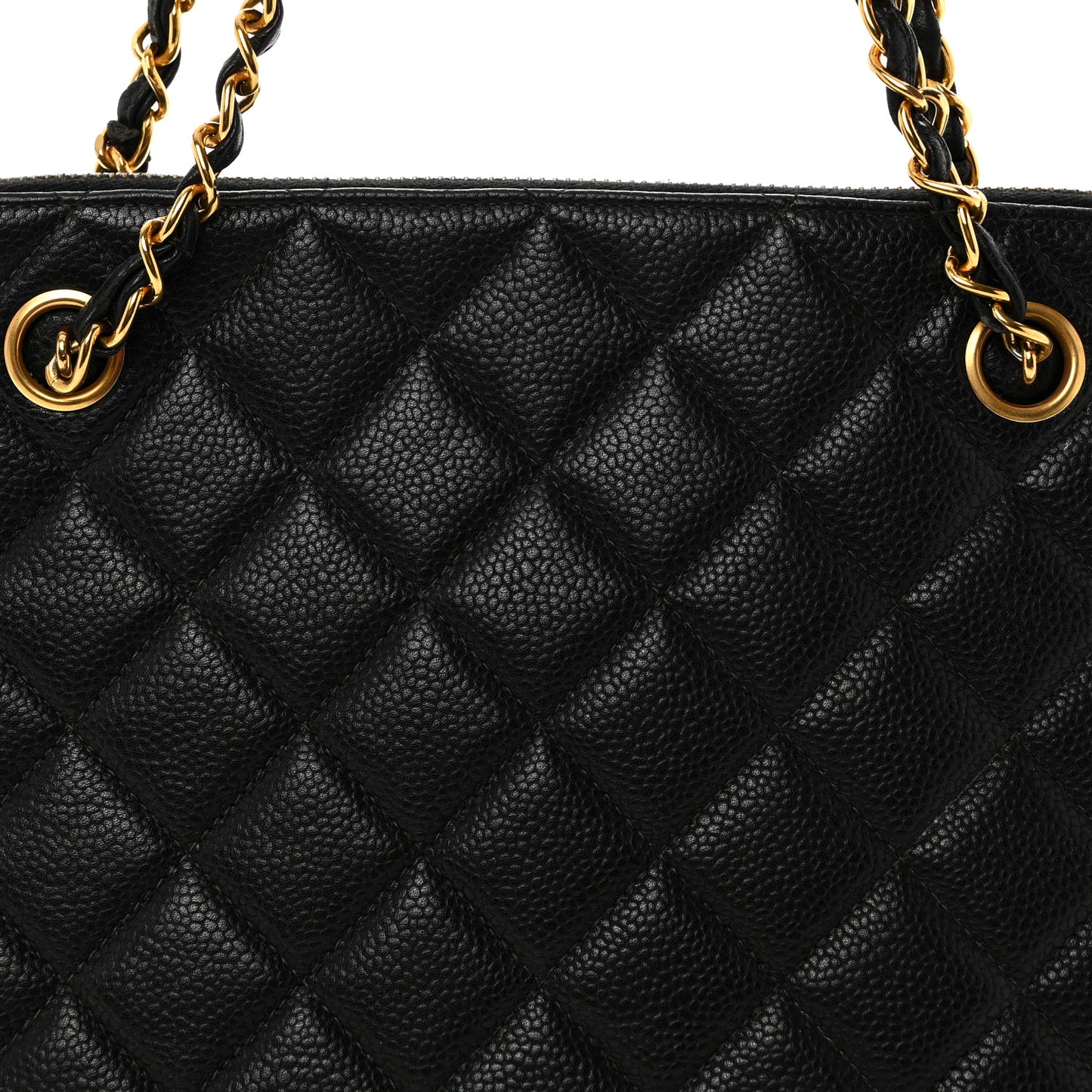 Caviar Quilted Shoulder Bag Black
