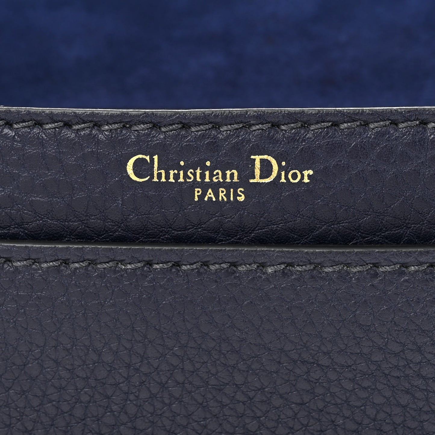 Grained Calfskin J'Adior Chain Flap Bag Blue
