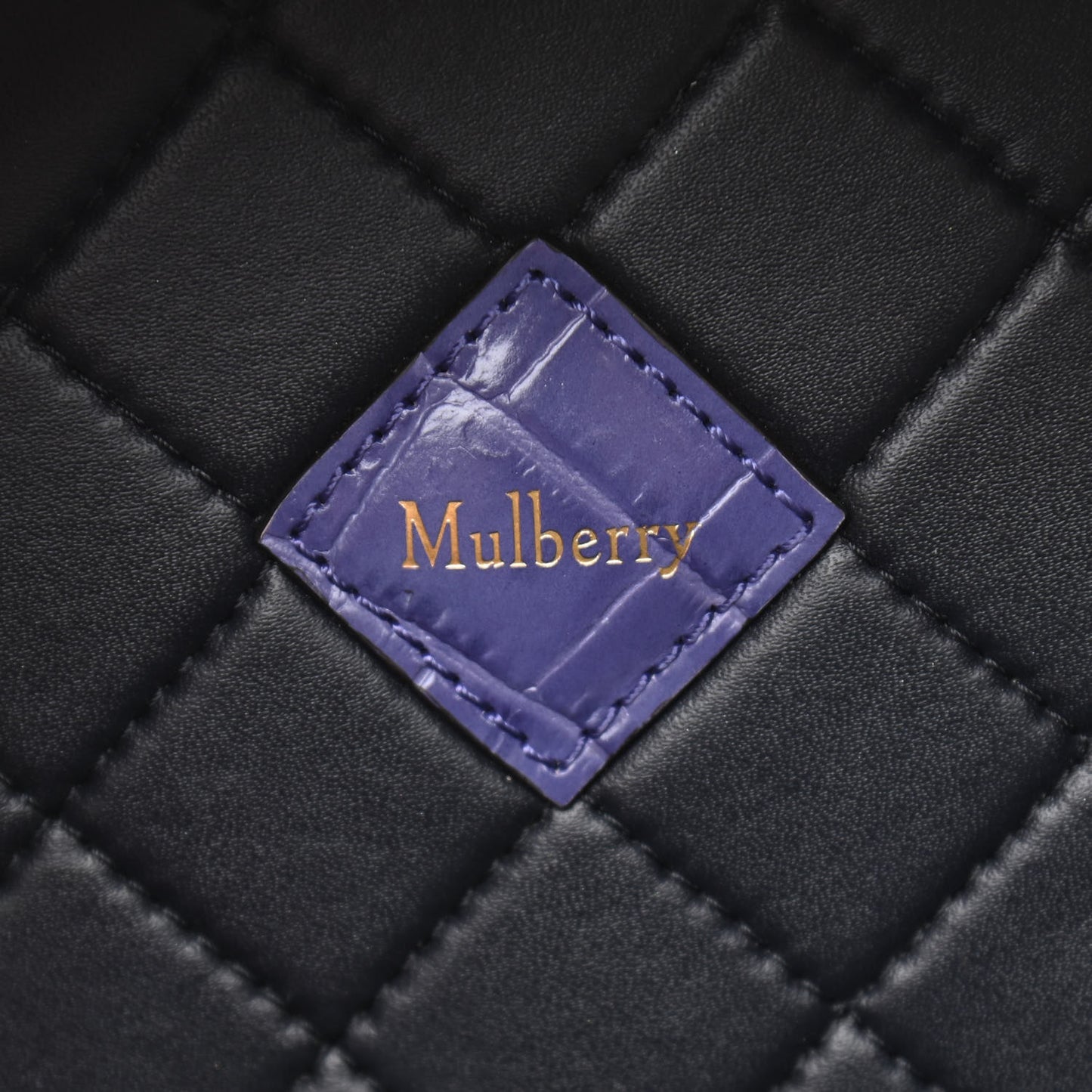 Shiny Croc Calfskin Embossed Trunk Bag Dark Amethyst