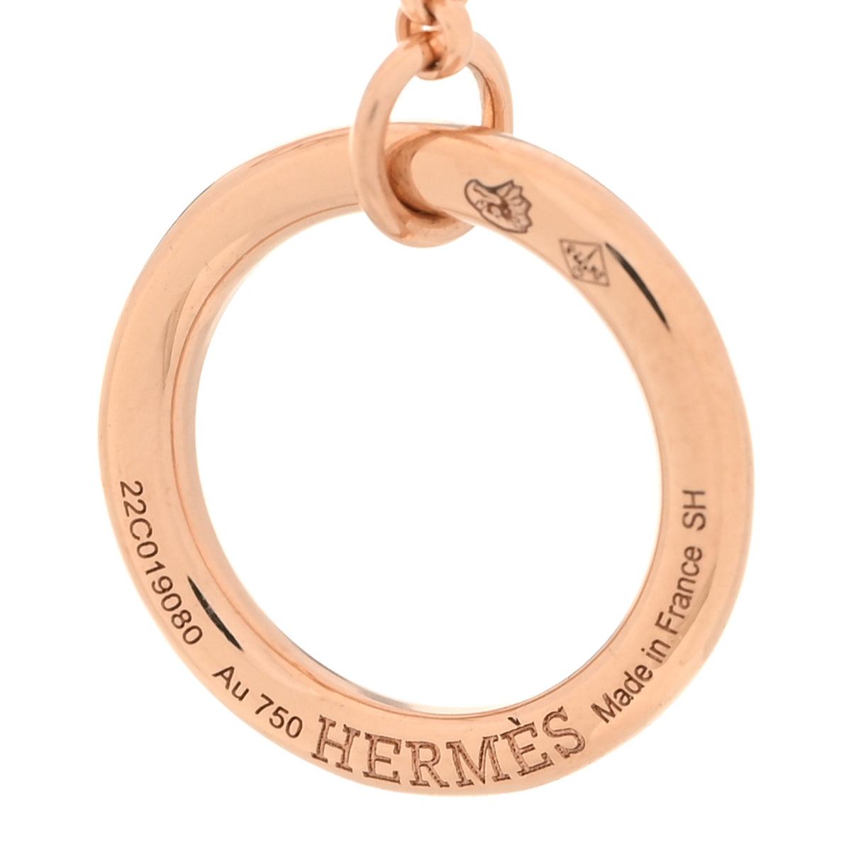18K Rose Gold Diamond PM Ex-Libris Bracelet SH