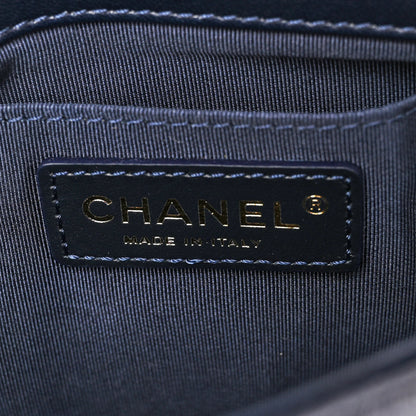 Chanel Lambskin Chevron Quilted East West Flap Navy 6 of 11