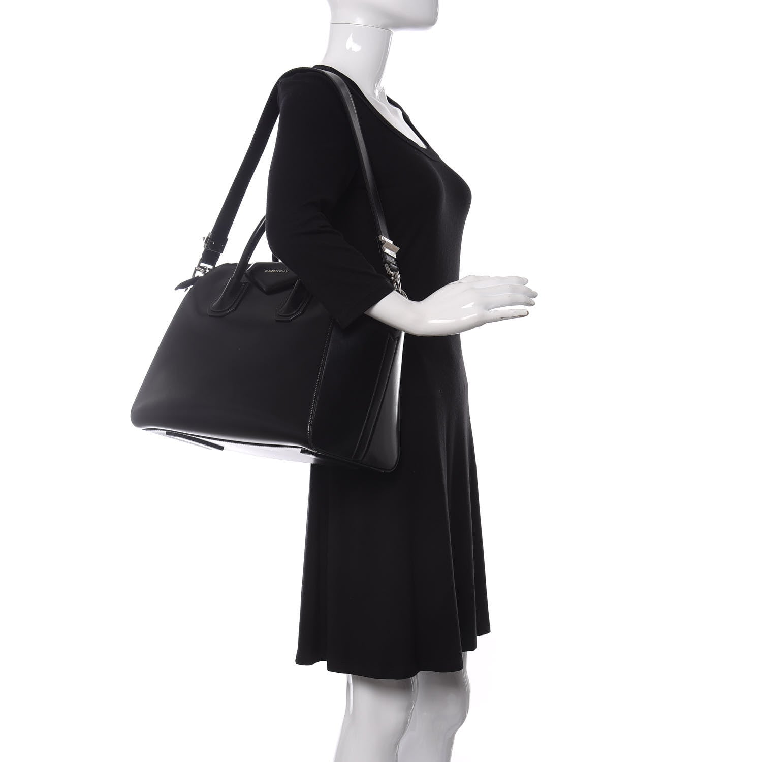 Givenchy Shiny Lord Calfskin Medium Antigona Black 2 of 11