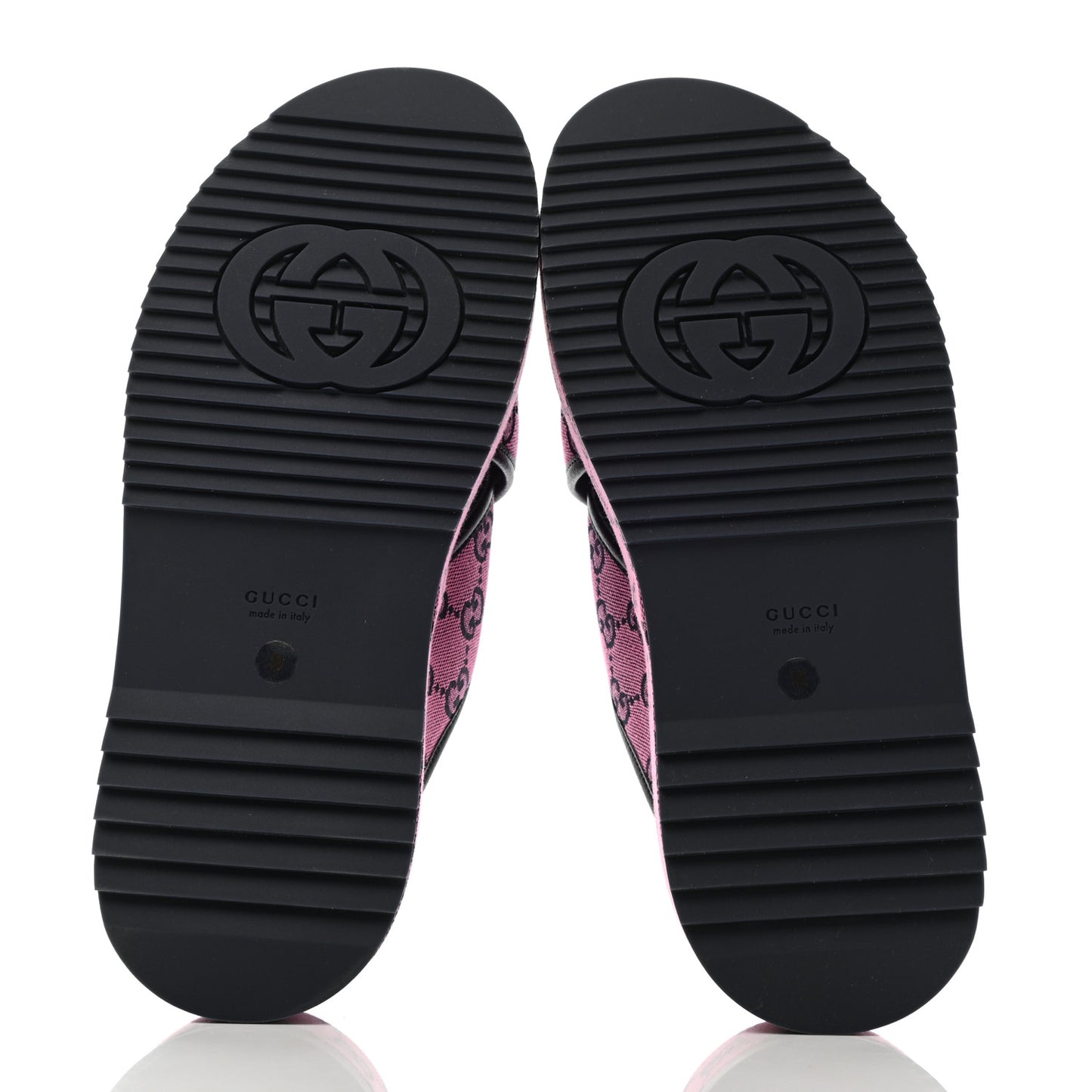 Monogram Multicolor Criss Cross Platform Slide Sandals 39 Pink Blue