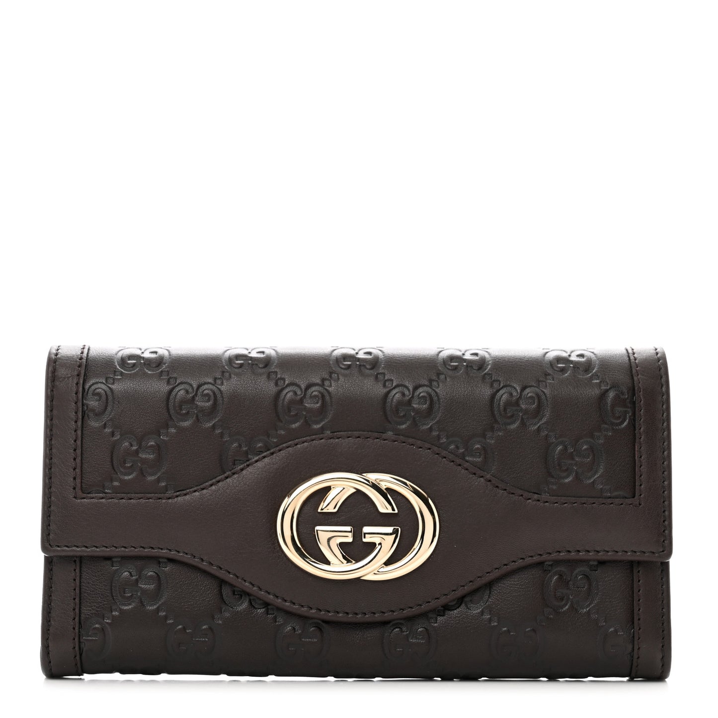 Guccissima Sukey Continental Wallet Chocolate