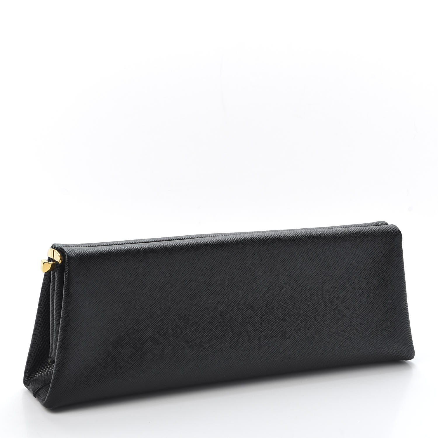 Prada Saffiano Frame Clutch Black 2 of 9
