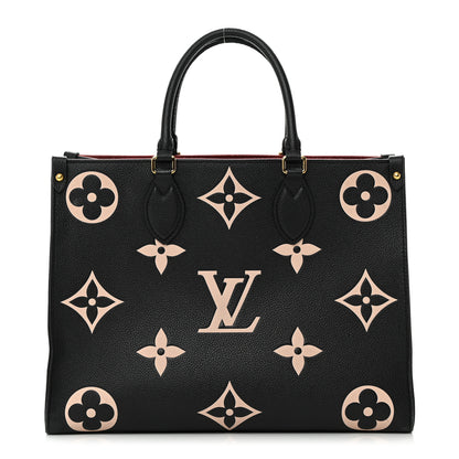 Louis Vuitton Empreinte Monogram Giant Onthego MM Black Beige 1 of 19