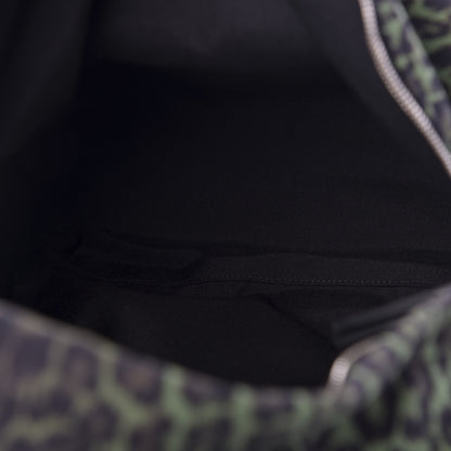 Saint Laurent Printed Canvas Leopard Classic Hunting Backpack Green 3 of 8