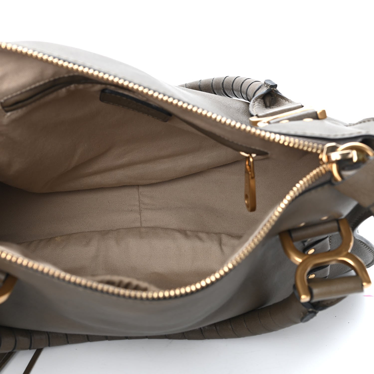 Chloe Calfskin Studded Medium Marcie Satchel Merino Grey 5 of 12