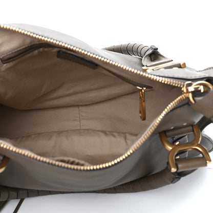 Chloe Calfskin Studded Medium Marcie Satchel Merino Grey 5 of 12