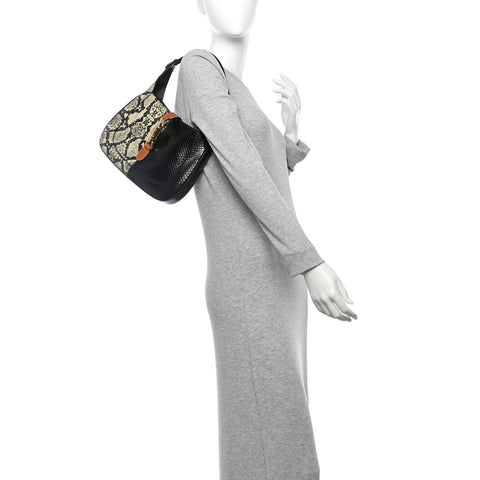 Snakeskin Small Jackie 1961 Hobo Black Beige