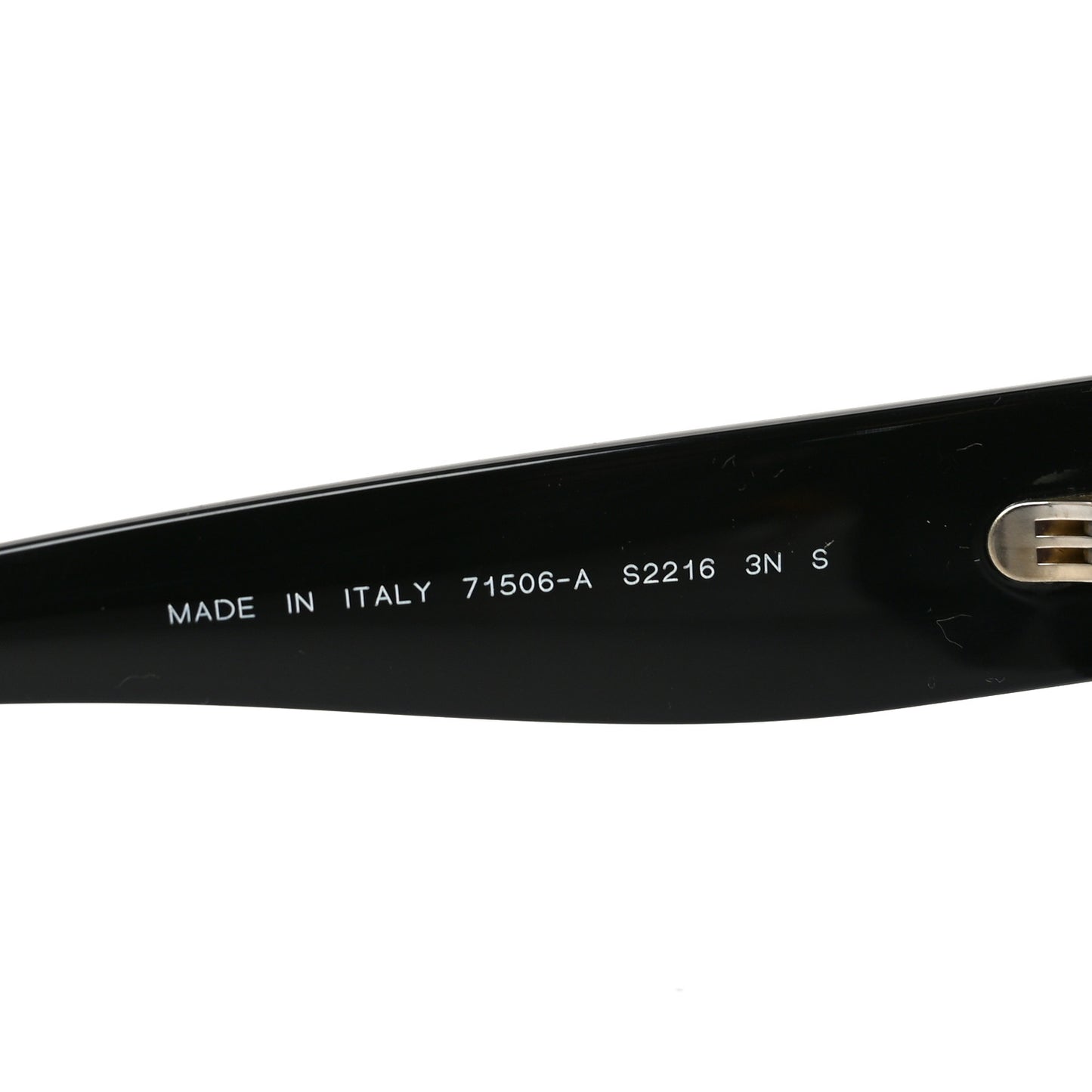 Acetate Rectangle Logo Sunglasses 71506A Black Gold