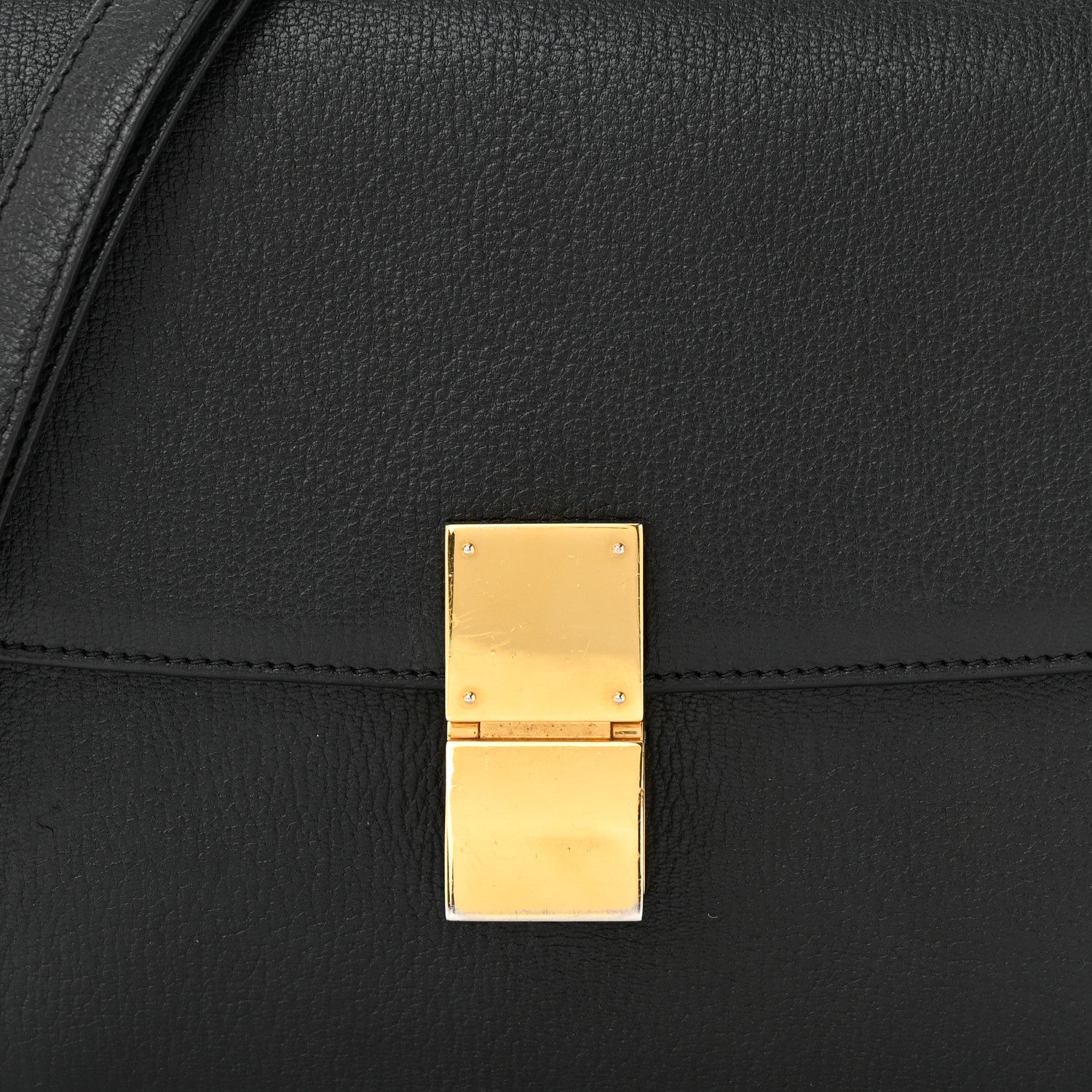 Celine Goatskin Medium Classic Box Flap Bag Black 8 of 11