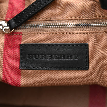 Burberry Grainy Calfskin House Check Small Maidstone Black 7 of 12