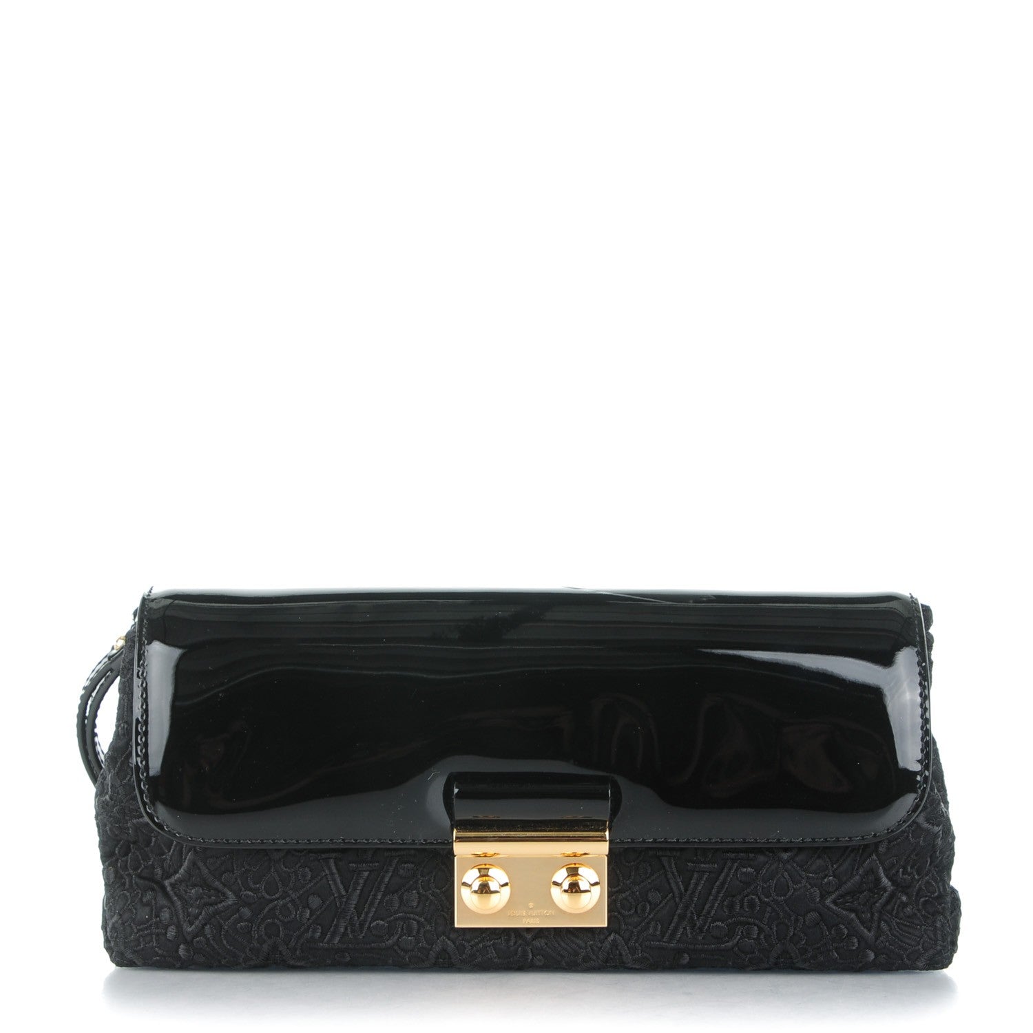 Louis Vuitton Satin Dentelle Pochette Black 1 of 7