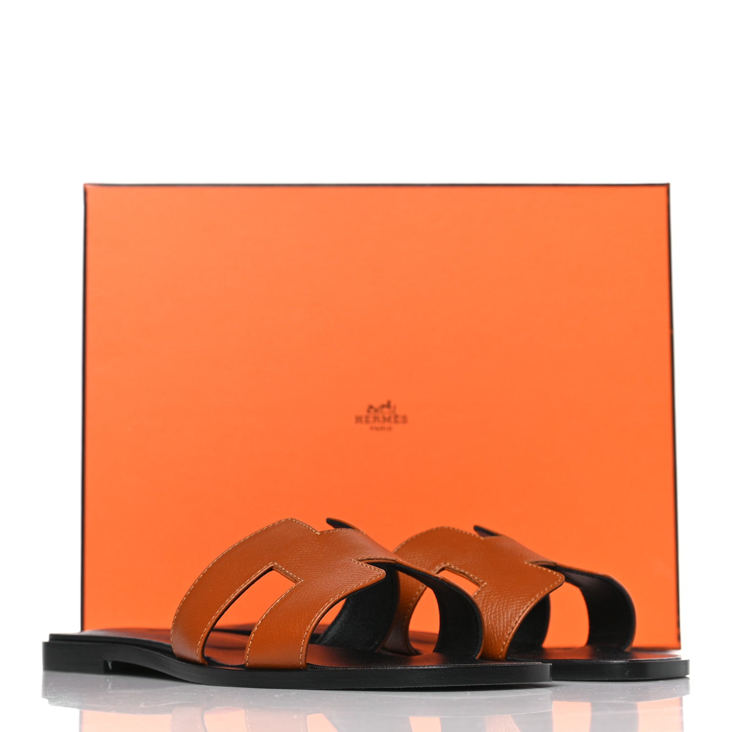 Hermes Epsom Oran Sandals 39 Gold 9 of 9