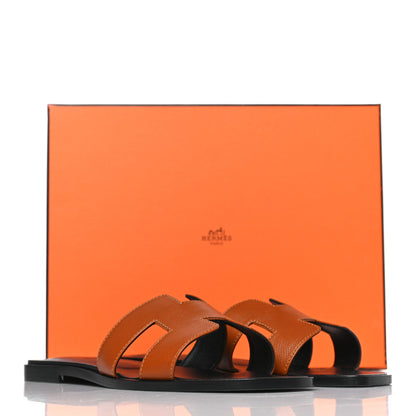 Hermes Epsom Oran Sandals 39 Gold 9 of 9