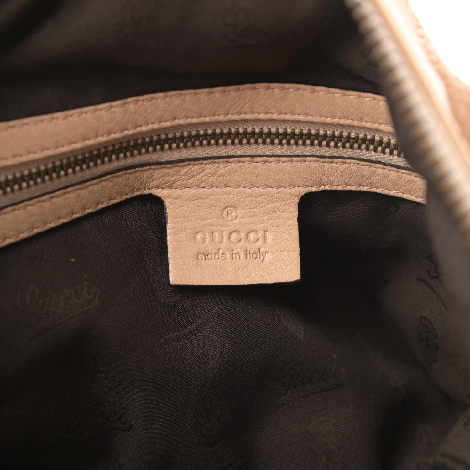 Gucci Pebbled Calfskin Medium Jungle Hobo Beige 6 of 10