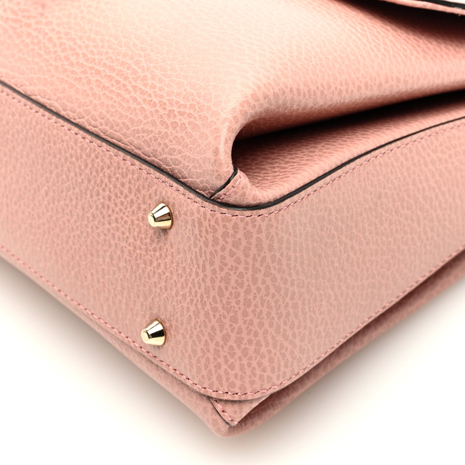 Gucci Dollar Calfskin Interlocking G Top Handle Shoulder Bag Soft Pink 10 of 10