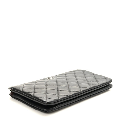 Chanel Lambskin Quilted Large Zipped Clutch Black 4 of 12