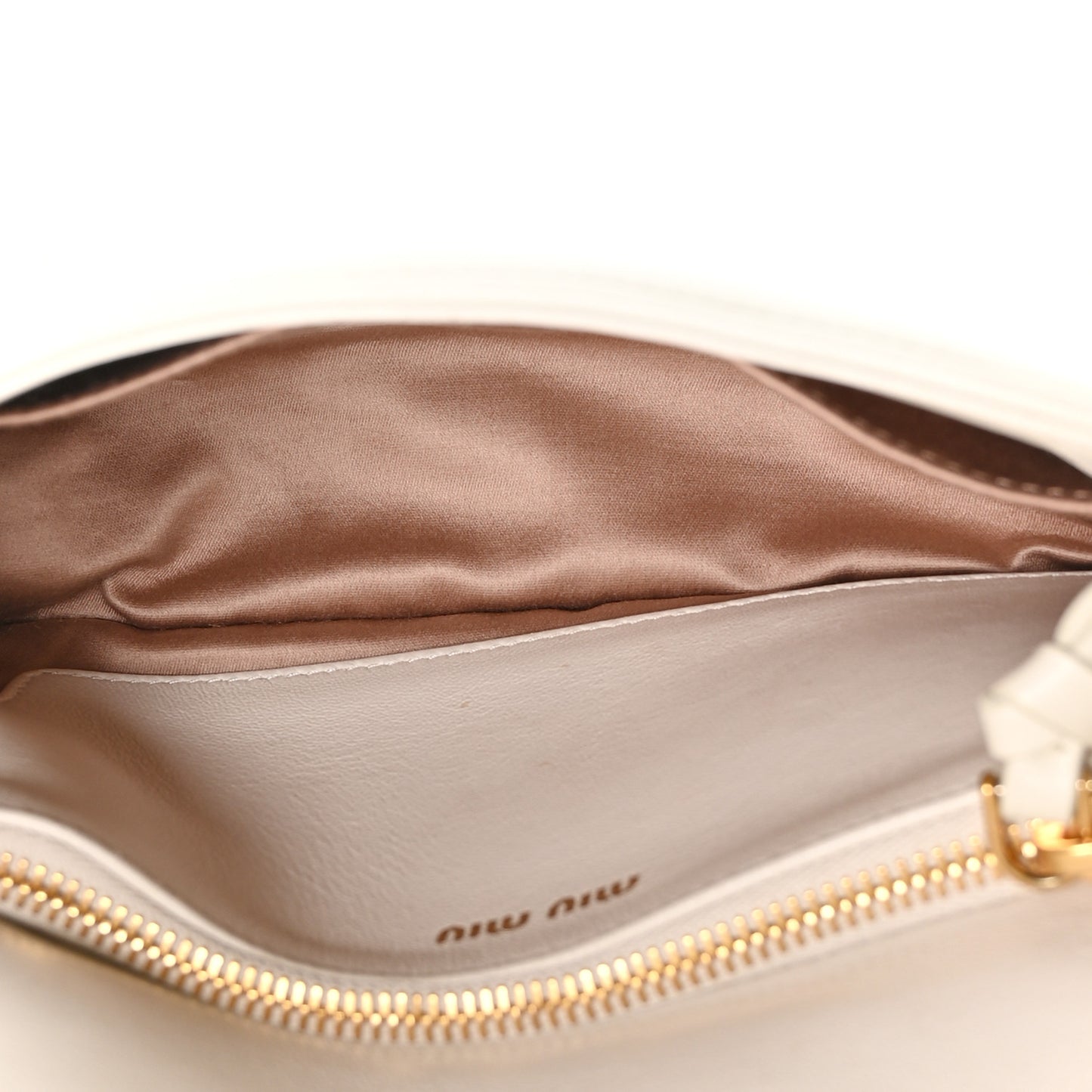 Nappa Matelasse Chain Shoulder Bag White