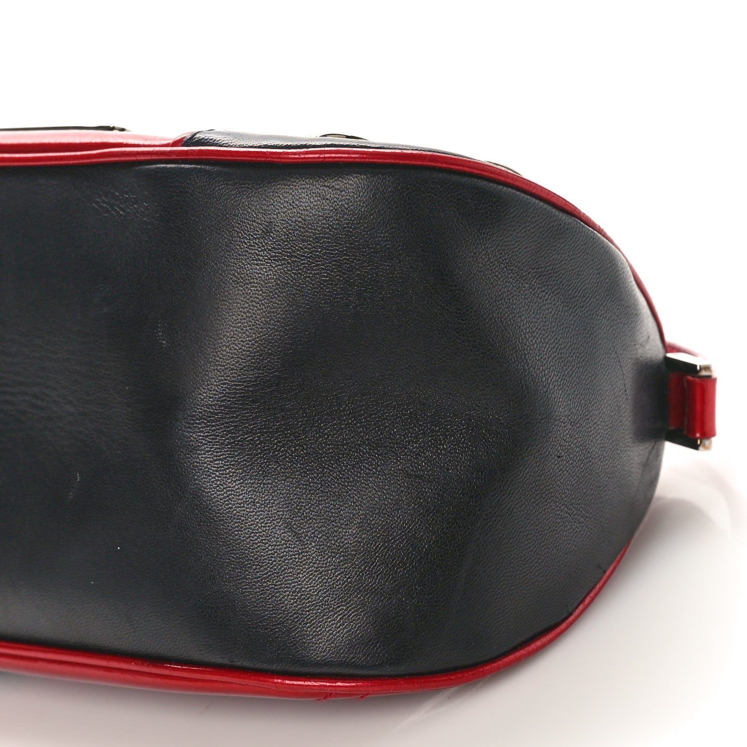 Christian Dior Calfskin Patent Trailer Trash Cadillac Shoulder Bag Black Red 11 of 12