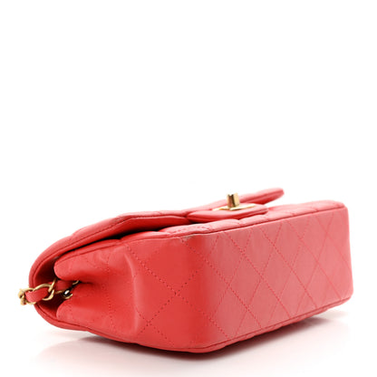 Chanel Lambskin Quilted Mini Rectangular Flap Red 4 of 10
