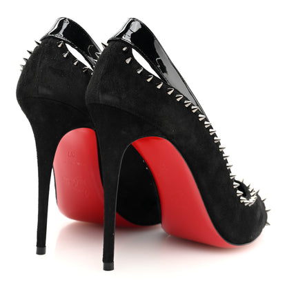 Christian Louboutin Veau Velours Duvette 100 Pumps 37 Black Gun 4 of 7