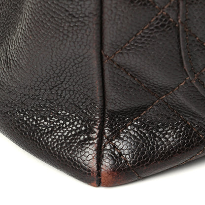 Chanel Caviar Quilted Grand Shopping Tote GST Dark Brown 6 of 9