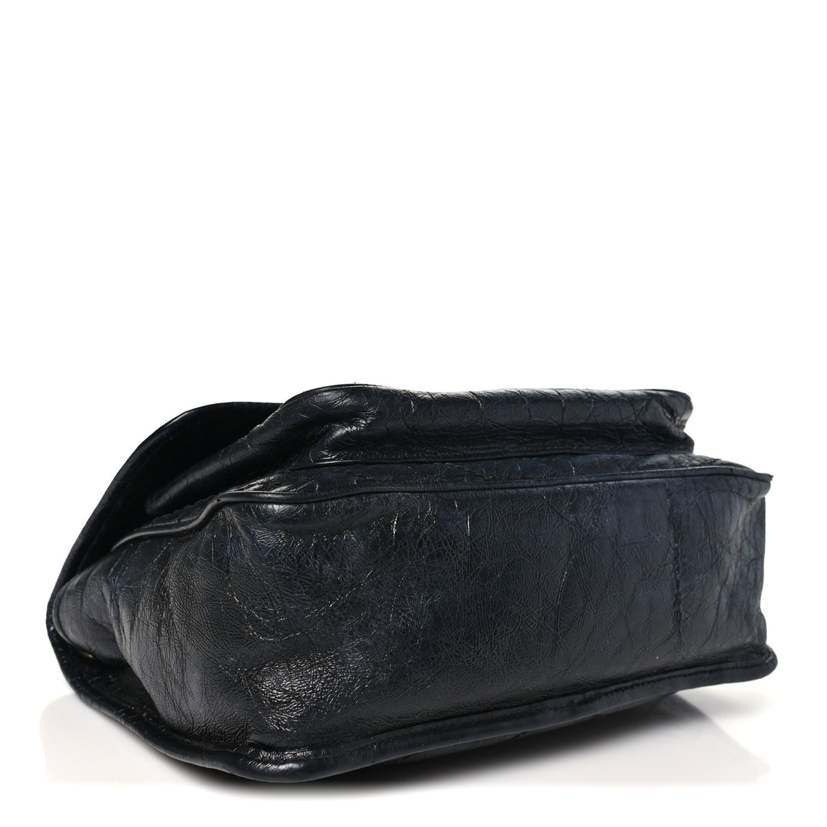 Saint Laurent Crinkled Calfskin Matelasse Monogram Medium Niki Chain Satchel Storm 4 of 9
