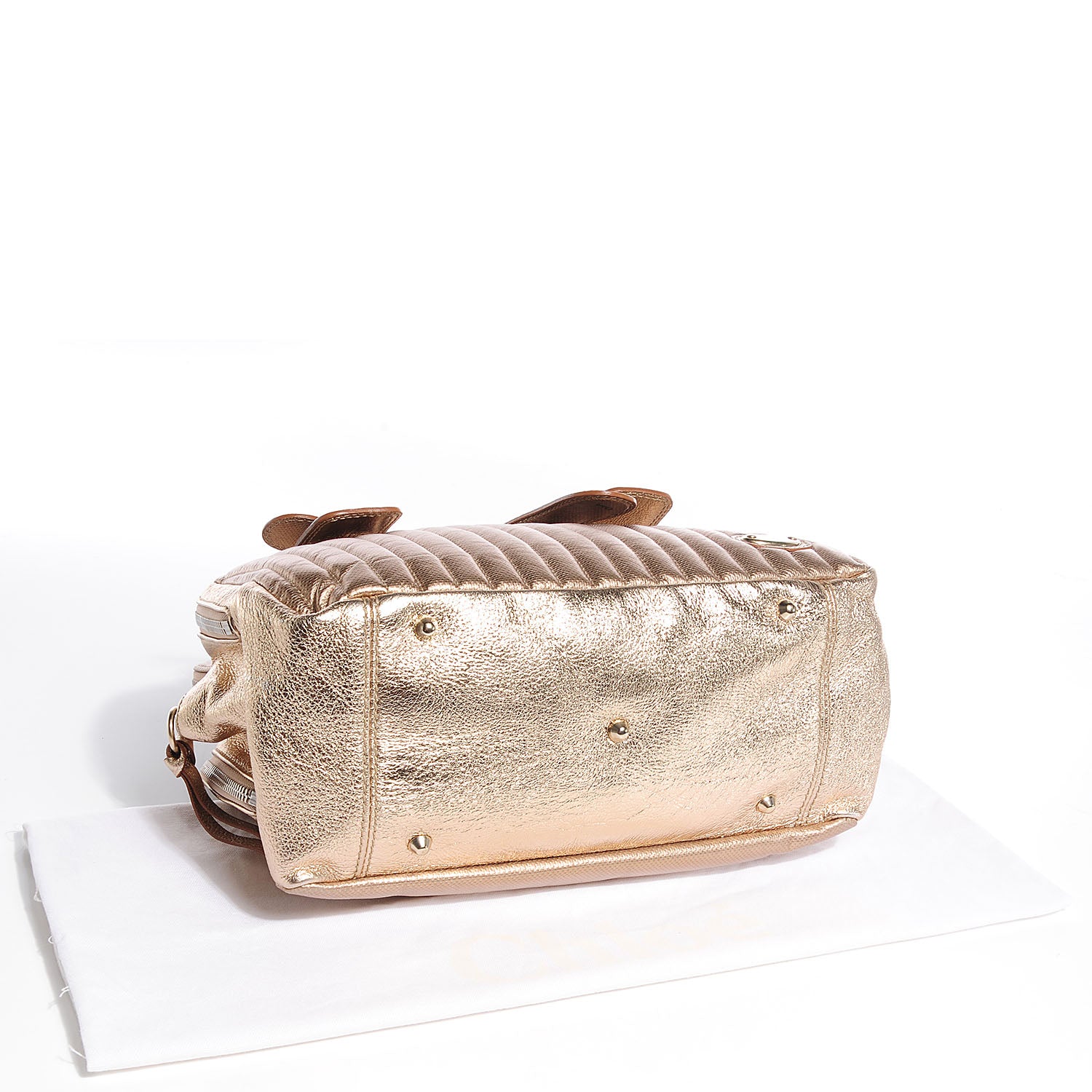Chloe Lambskin Quilted Large Bay Tote Rose Gold 5 of 11
