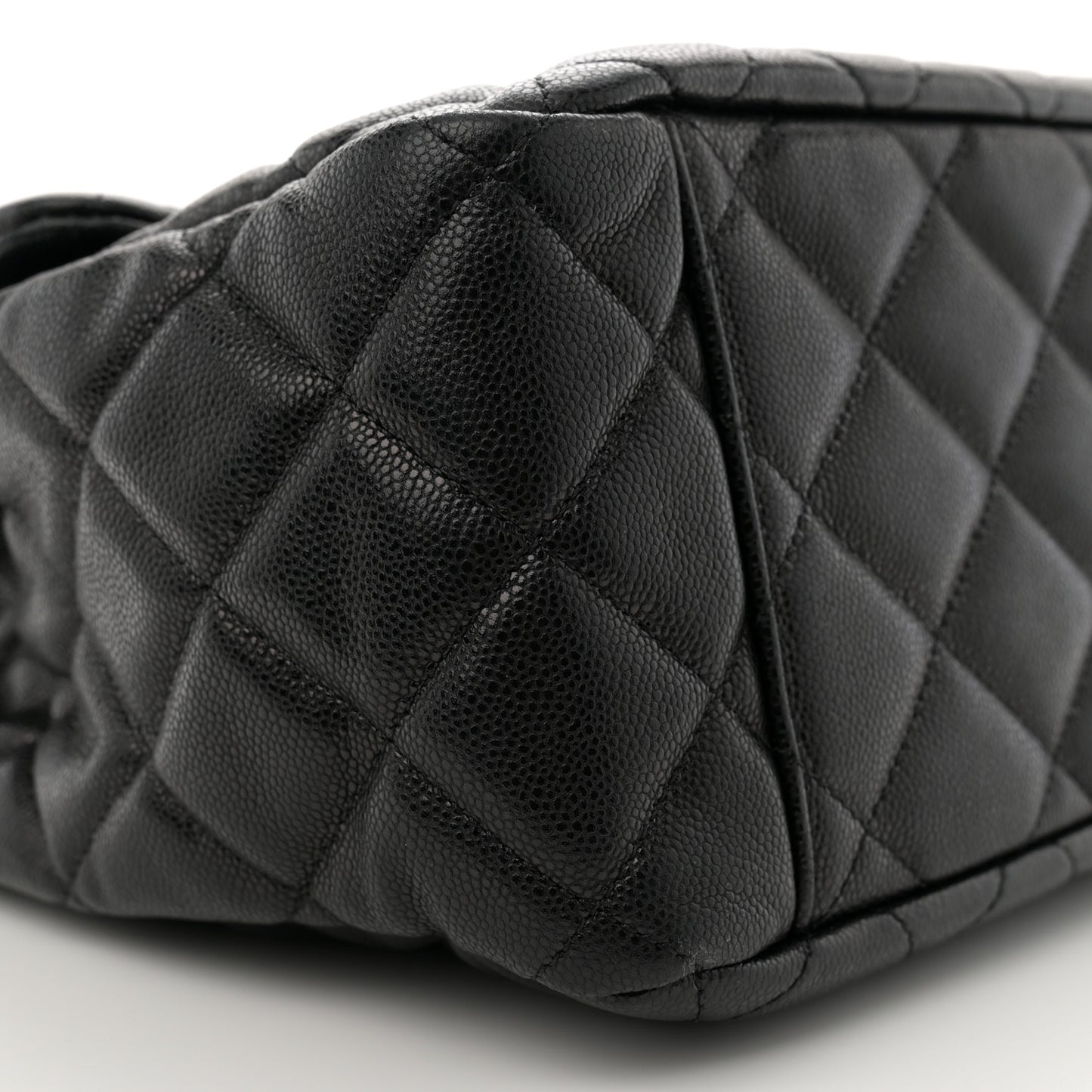 Caviar Quilted XXL Travel Flap Bag Black