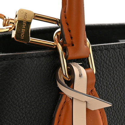 Louis Vuitton Calfskin Monogram Fold Tote MM Black Wine Cream 10 of 10