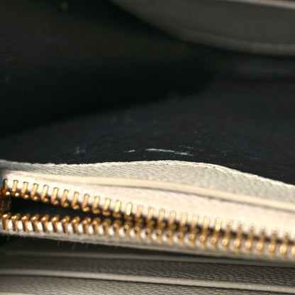 Saint Laurent Grain De Poudre Matelasse Chevron Monogram Chain Wallet Crema Soft 15 of 16