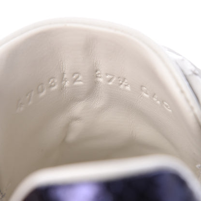 Gucci Calfskin Ayers Blind For Love Embroidered Womens Ace Sneakers 37.5 White 8 of 9