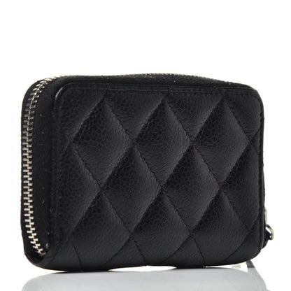 Chanel Caviar Quilted Zip Coin Purse Black 3 of 7