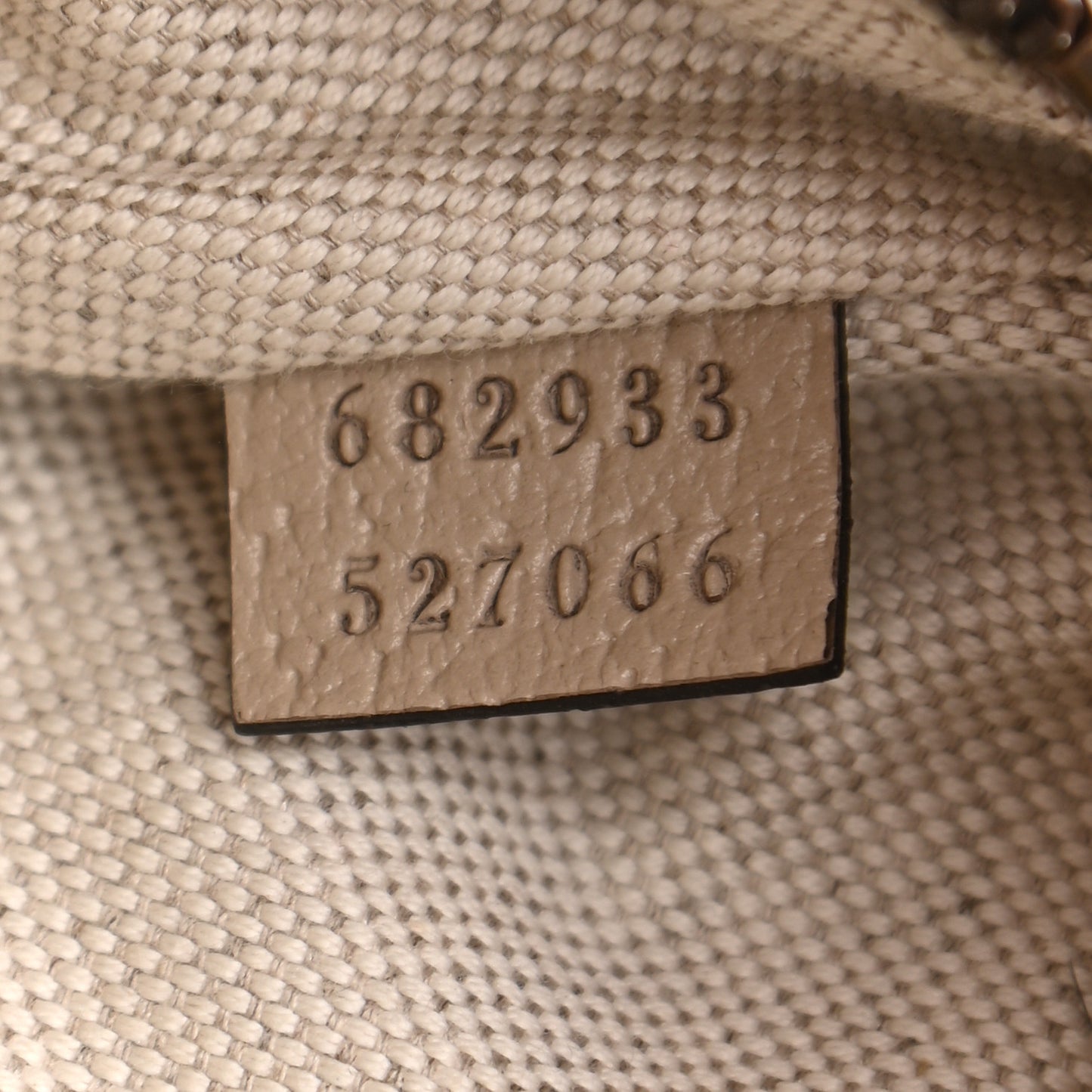 GG Supreme Monogram Textured Calfskin Web Retro Interlocking G Belt Bag Beige Mystic White Oatmeal