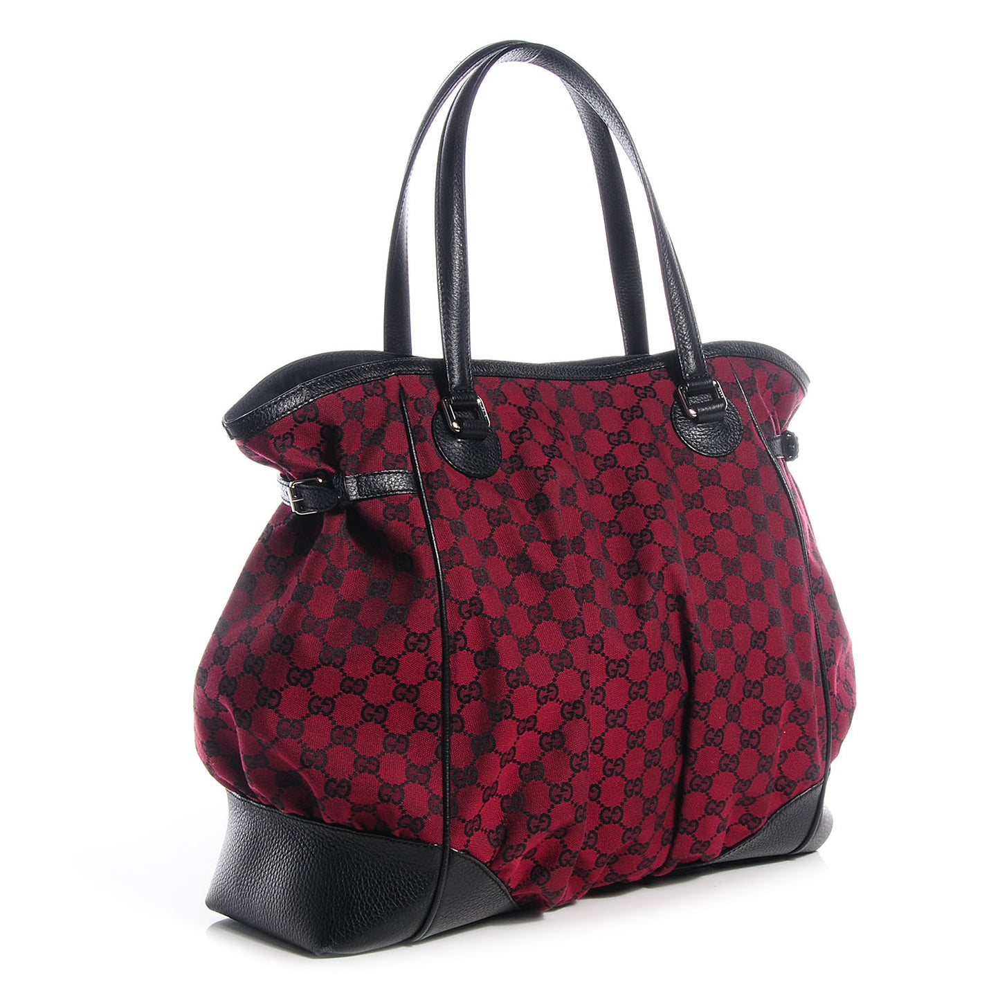 Monogram Full Moon Tote Red Black