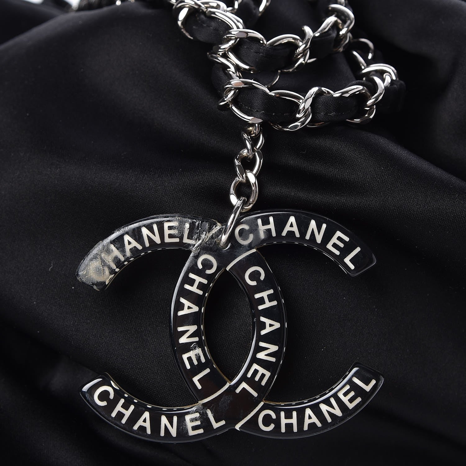 Chanel Satin Melrose Hobo Black 8 of 9