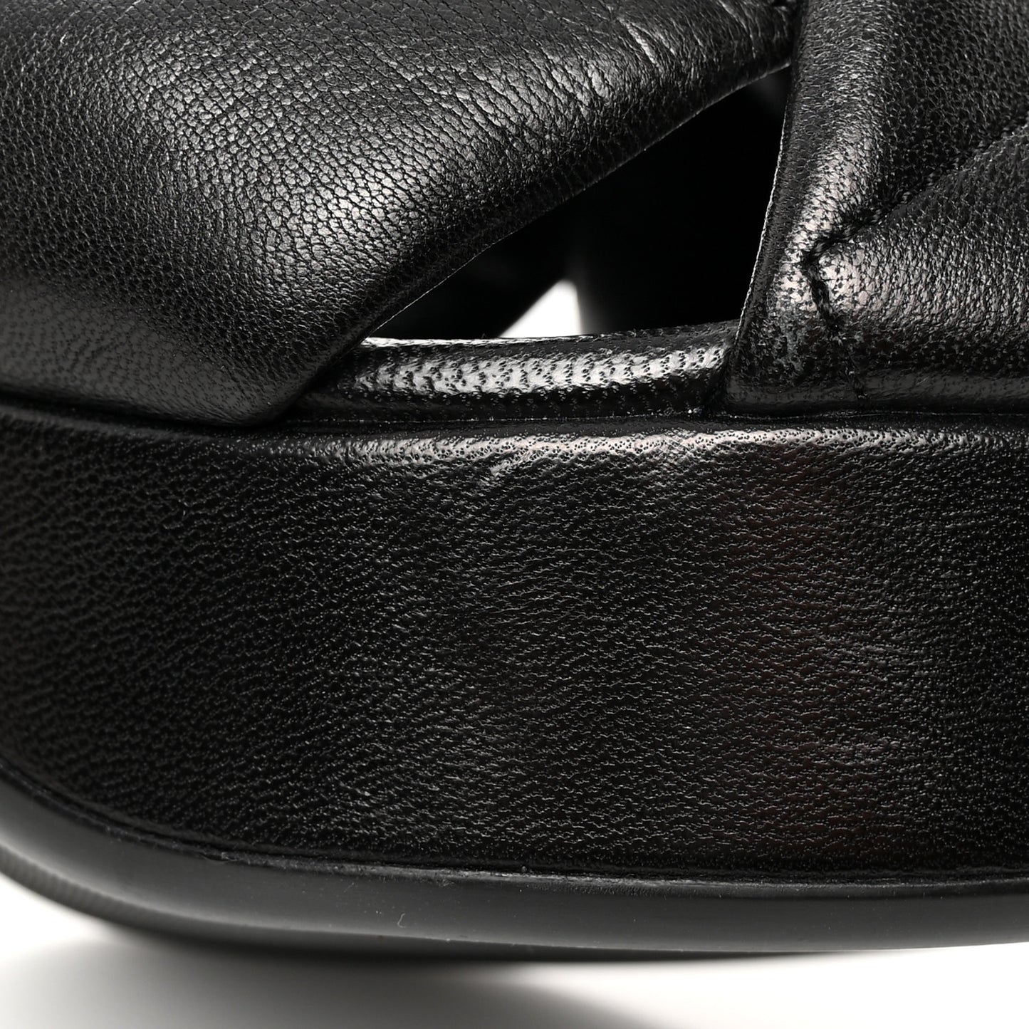 Nappa Logo Quilted Crisscross Platform 20/65mm Sandals 40 Black