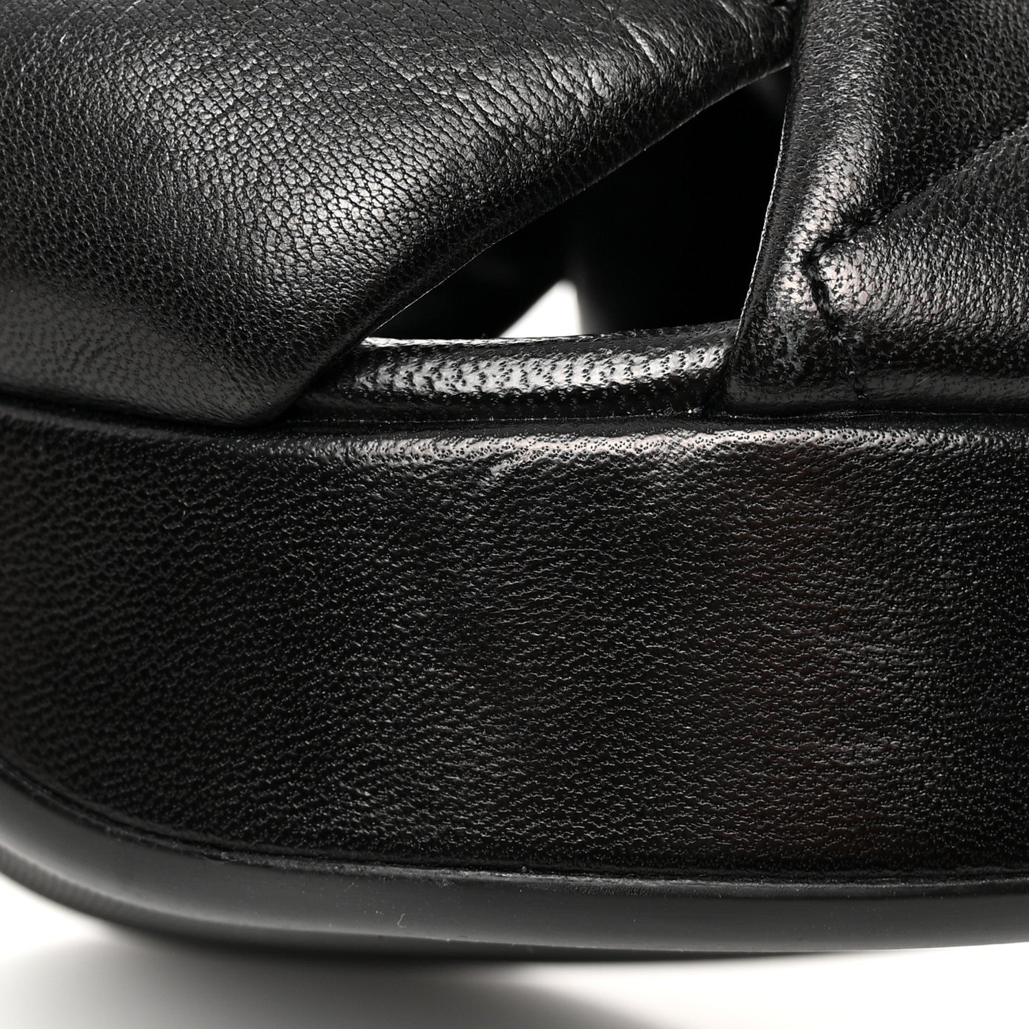 Prada Nappa Logo Quilted Crisscross Platform 20/65mm Sandals 40 Black 9 of 12