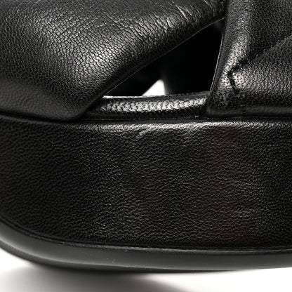 Prada Nappa Logo Quilted Crisscross Platform 20/65mm Sandals 40 Black 9 of 12
