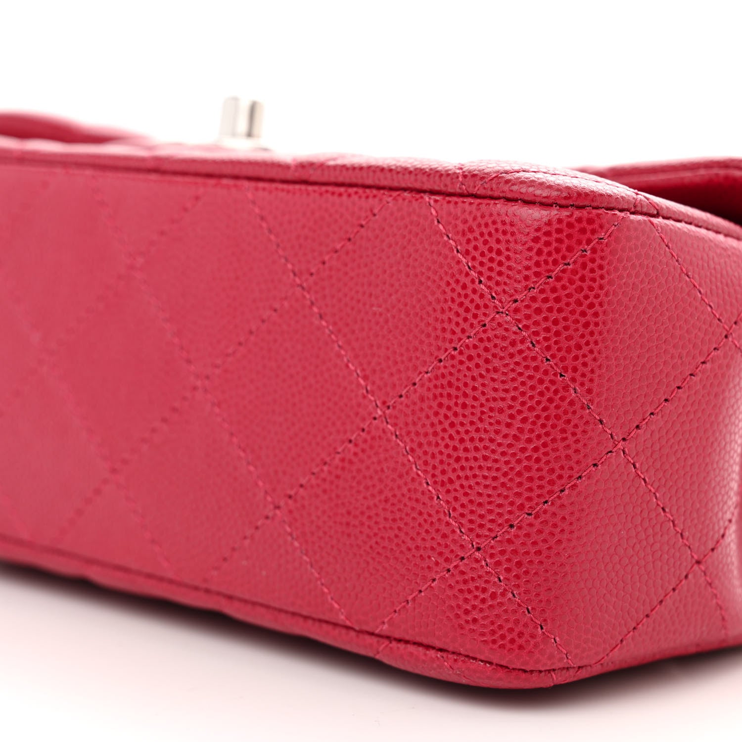 Chanel Caviar Quilted Mini Rectangular Flap Dark Pink 10 of 11