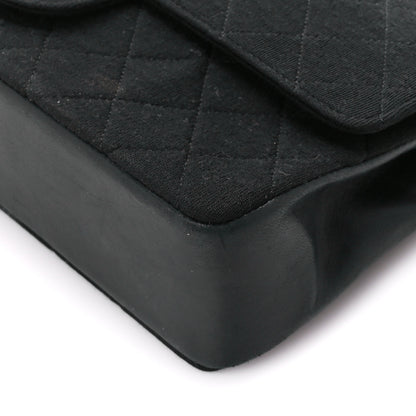 Chanel Jersey Quilted Medium Double Flap Black 11 of 11