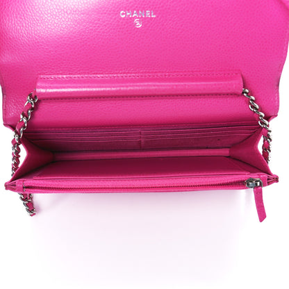 Chanel Caviar Quilted Wallet on Chain WOC Pink 4 of 13
